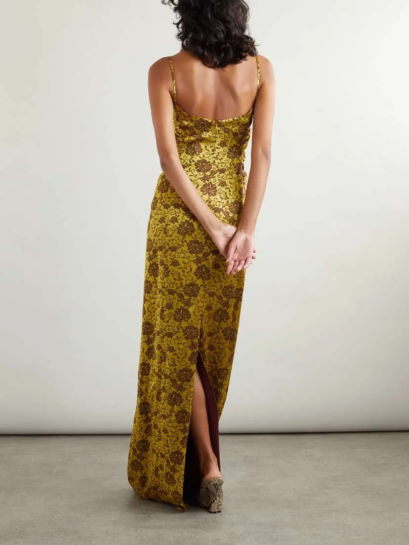 Dries Van Noten Gathered Floral-brocade Gown | Thumbnail 3 Dries Van Noten Gathered Floral-brocade Gown | Thumbnail 3