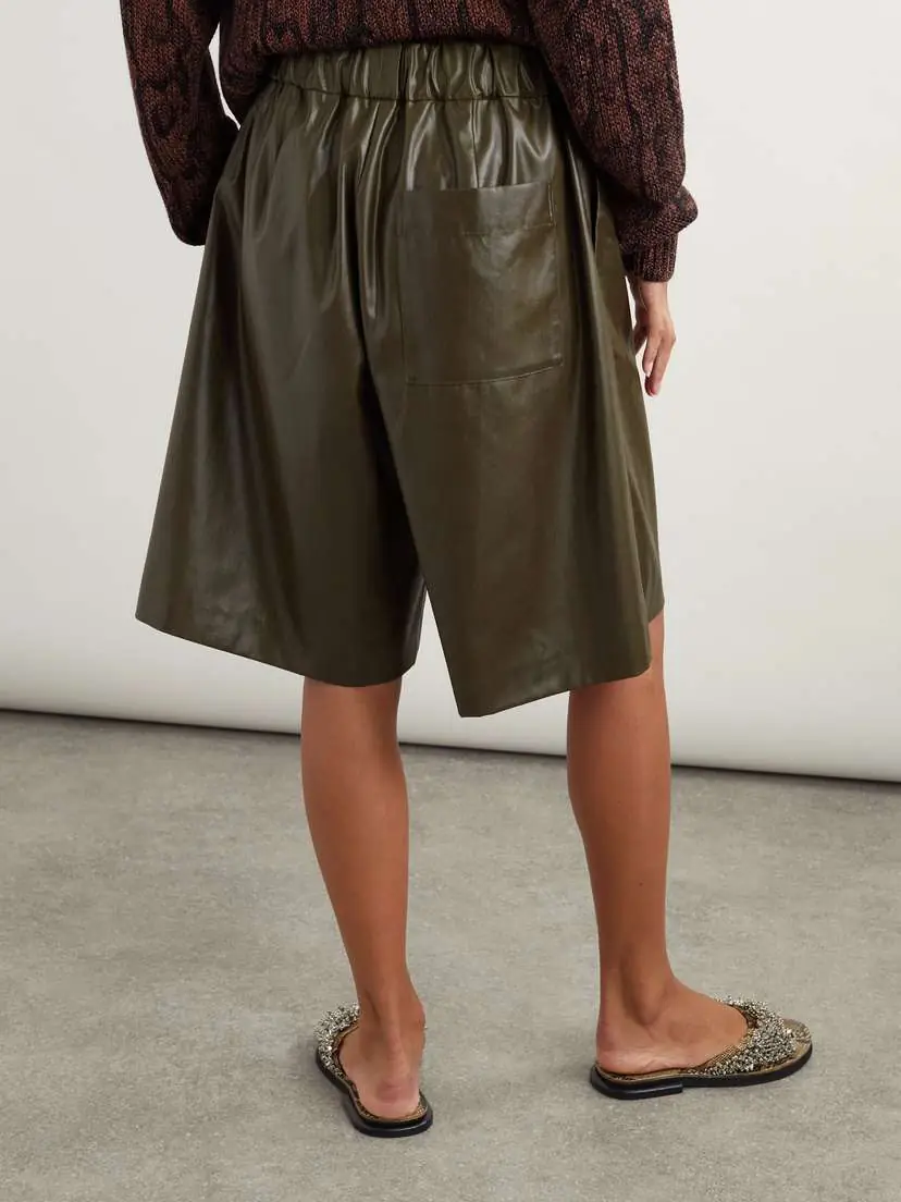 Dries Van Noten Faux Leather Shorts | Thumbnail 4 Dries Van Noten Faux Leather Shorts | Thumbnail 4