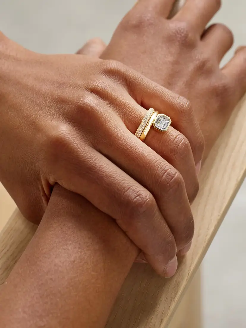 SHAY Floating Bezel 18-karat Gold Diamond Ring | Thumbnail 2 SHAY Floating Bezel 18-karat Gold Diamond Ring | Thumbnail 2