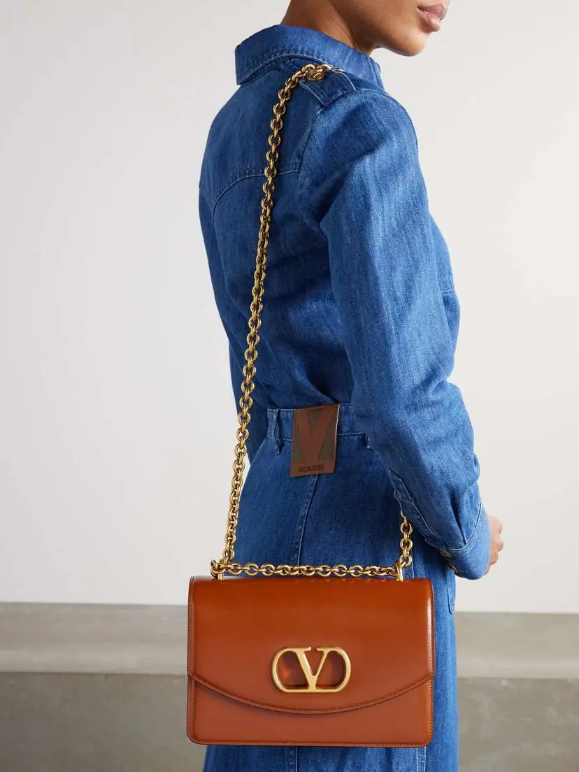 Valentino Garavani Vain Glossed-leather Shoulder Bag | Thumbnail 6 Valentino Garavani Vain Glossed-leather Shoulder Bag | Thumbnail 6