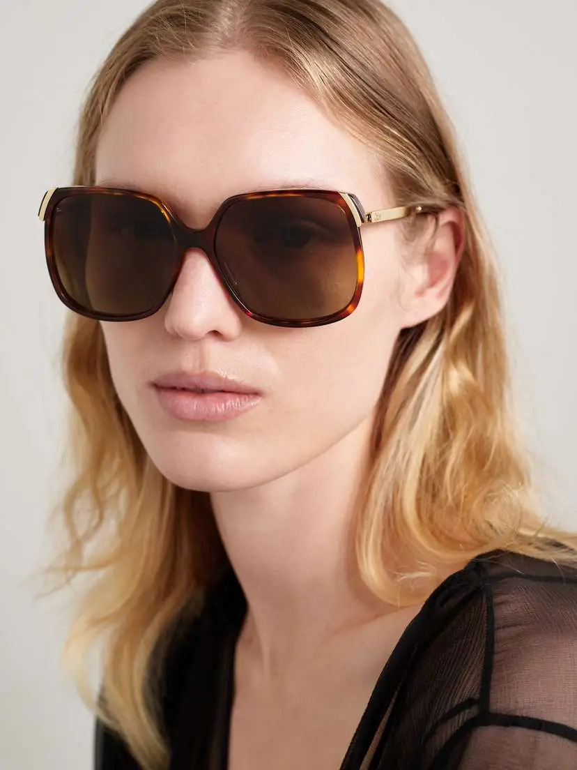 Chloé Aly Square-frame Tortoiseshell Acetate And Gold-tone Sunglasses | Thumbnail 2 Chloé Aly Square-frame Tortoiseshell Acetate And Gold-tone Sunglasses | Thumbnail 2
