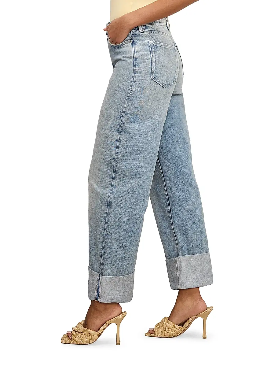 GOOD AMERICAN Women's Good Barrel Relaxed Jeans | Thumbnail 4