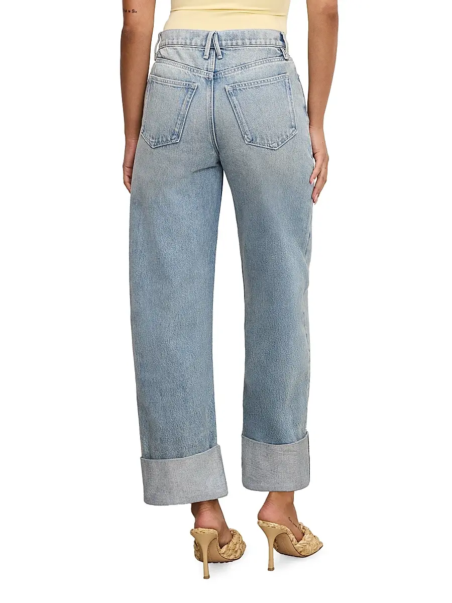 GOOD AMERICAN Women's Good Barrel Relaxed Jeans | Thumbnail 5
