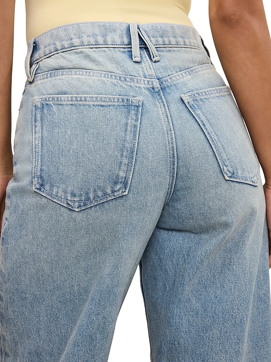 GOOD AMERICAN Women's Good Barrel Relaxed Jeans | Thumbnail 7