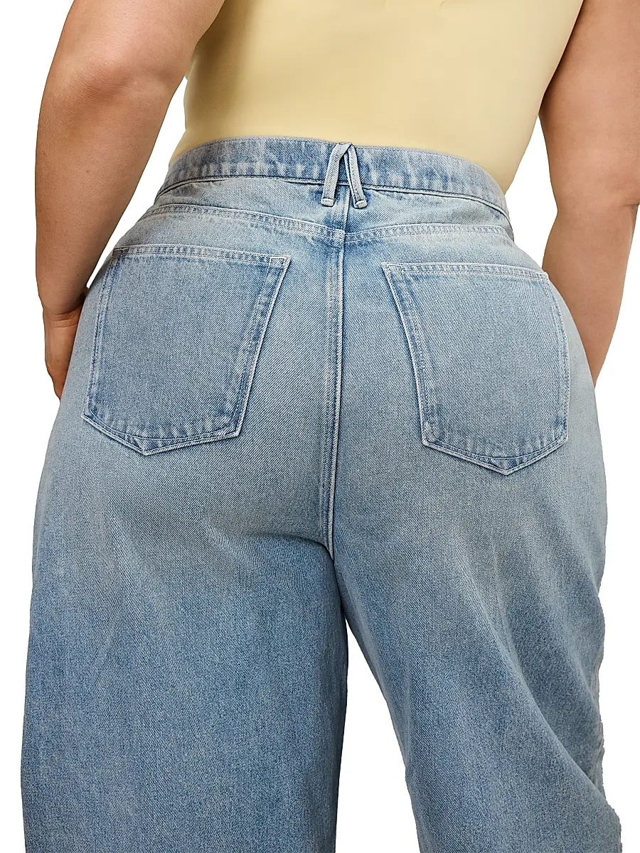 Good American Women's Good Barrel Relaxed Jeans - Indigo | Image 1 Good American Women's Good Barrel Relaxed Jeans - Indigo | Image 1
