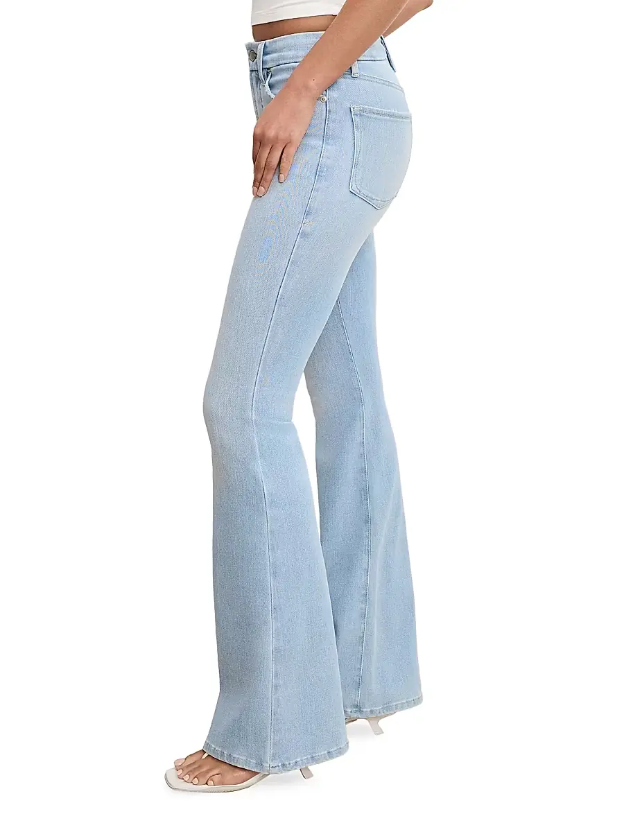 GOOD AMERICAN Women's Soft Tech Good Legs Boot-Cut Flared Jeans | Thumbnail 5 GOOD AMERICAN Women's Soft Tech Good Legs Boot-Cut Flared Jeans | Thumbnail 5