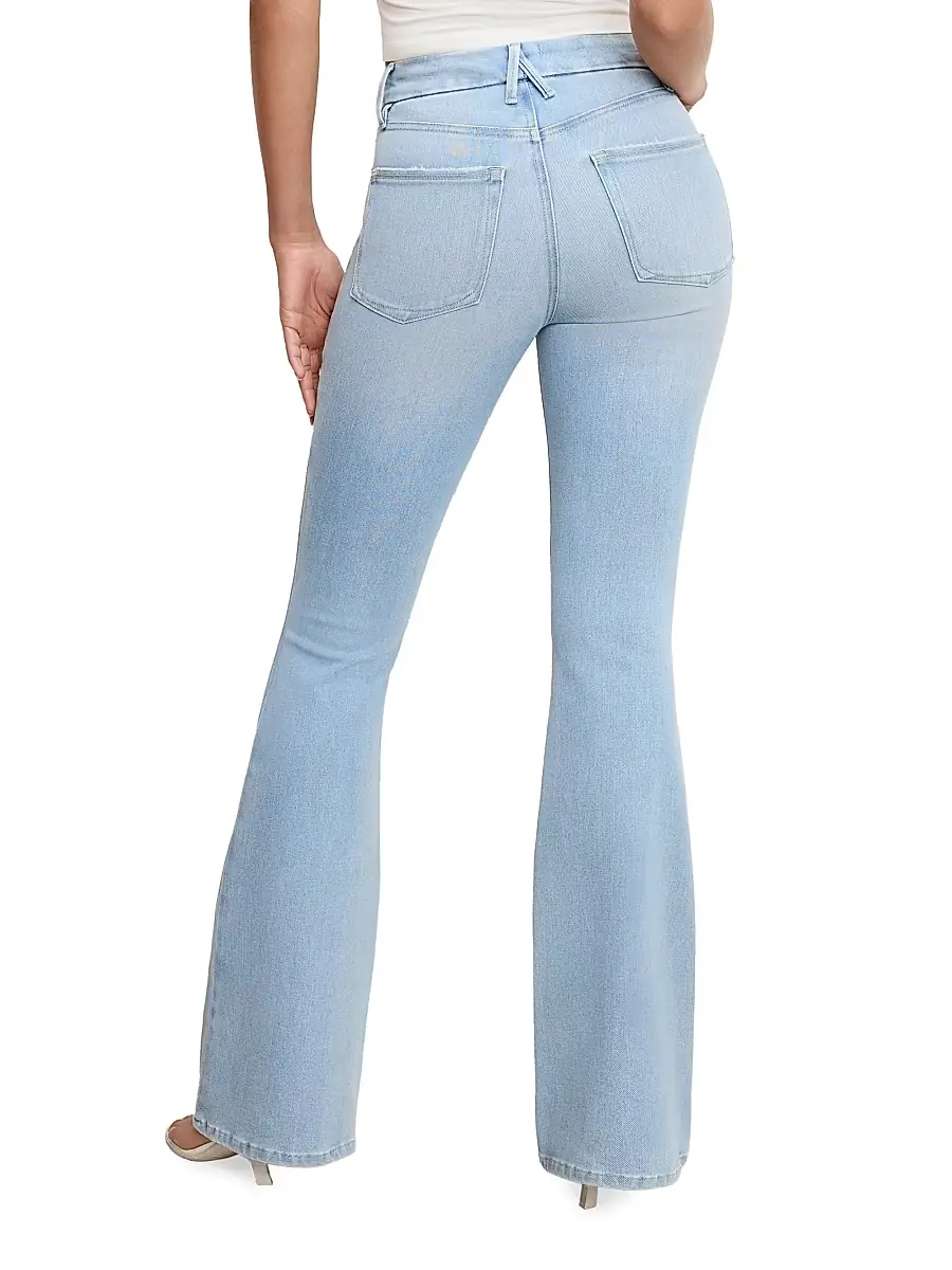 GOOD AMERICAN Women's Soft Tech Good Legs Boot-Cut Flared Jeans | Thumbnail 6 GOOD AMERICAN Women's Soft Tech Good Legs Boot-Cut Flared Jeans | Thumbnail 6