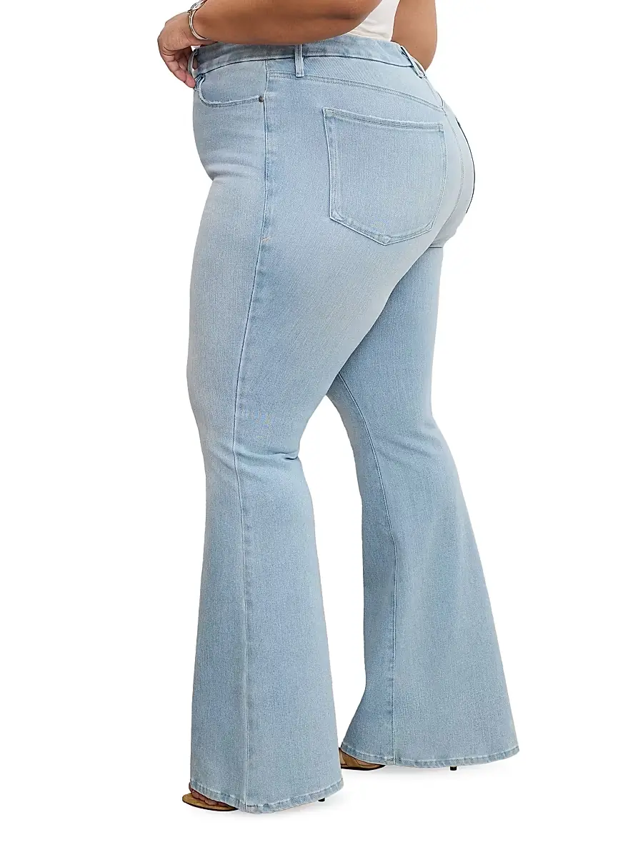 GOOD AMERICAN Women's Soft Tech Good Legs Boot-Cut Flared Jeans | Thumbnail 9 GOOD AMERICAN Women's Soft Tech Good Legs Boot-Cut Flared Jeans | Thumbnail 9