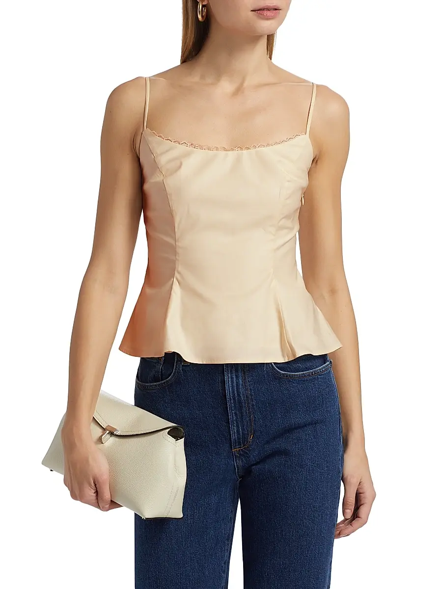 Reformation Women's Genevieve Satin Top | Thumbnail 3 Reformation Women's Genevieve Satin Top | Thumbnail 3