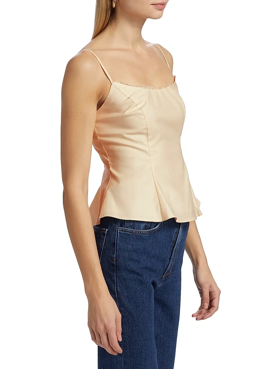 Reformation Women's Genevieve Satin Top | Thumbnail 4 Reformation Women's Genevieve Satin Top | Thumbnail 4