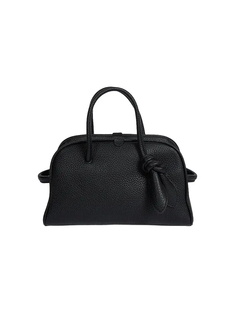 Jacquemus Women's Le Petit Turismo Grained Leather Top Handle Bag - Black | Image 1 Jacquemus Women's Le Petit Turismo Grained Leather Top Handle Bag - Black | Image 1
