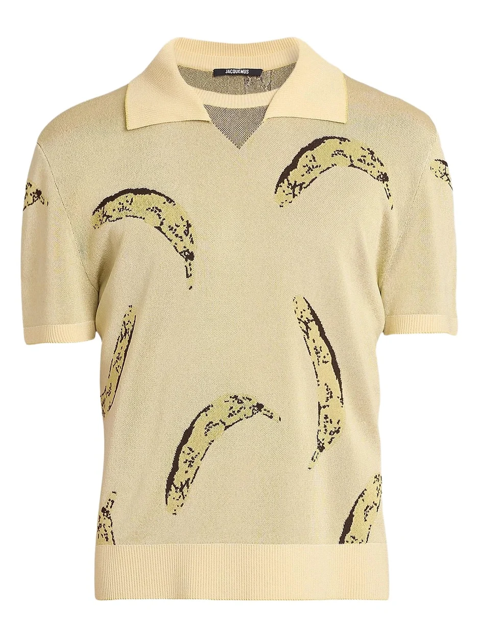 Jacquemus Men's Marino Banana Knit Polo