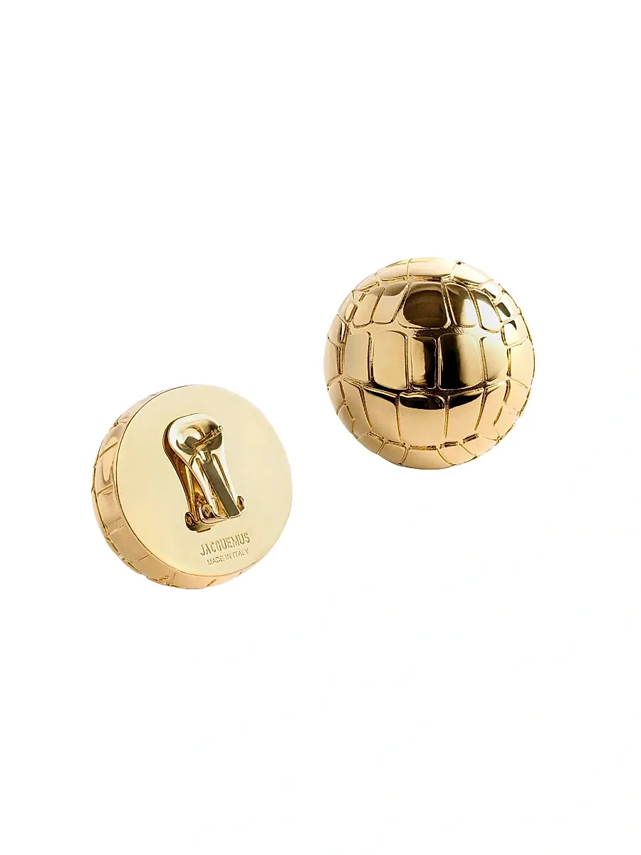 Jacquemus Men's Les Boucles Salon Goldtone Stud Earrings - Gold | Thumbnail 2 Jacquemus Men's Les Boucles Salon Goldtone Stud Earrings - Gold | Thumbnail 2