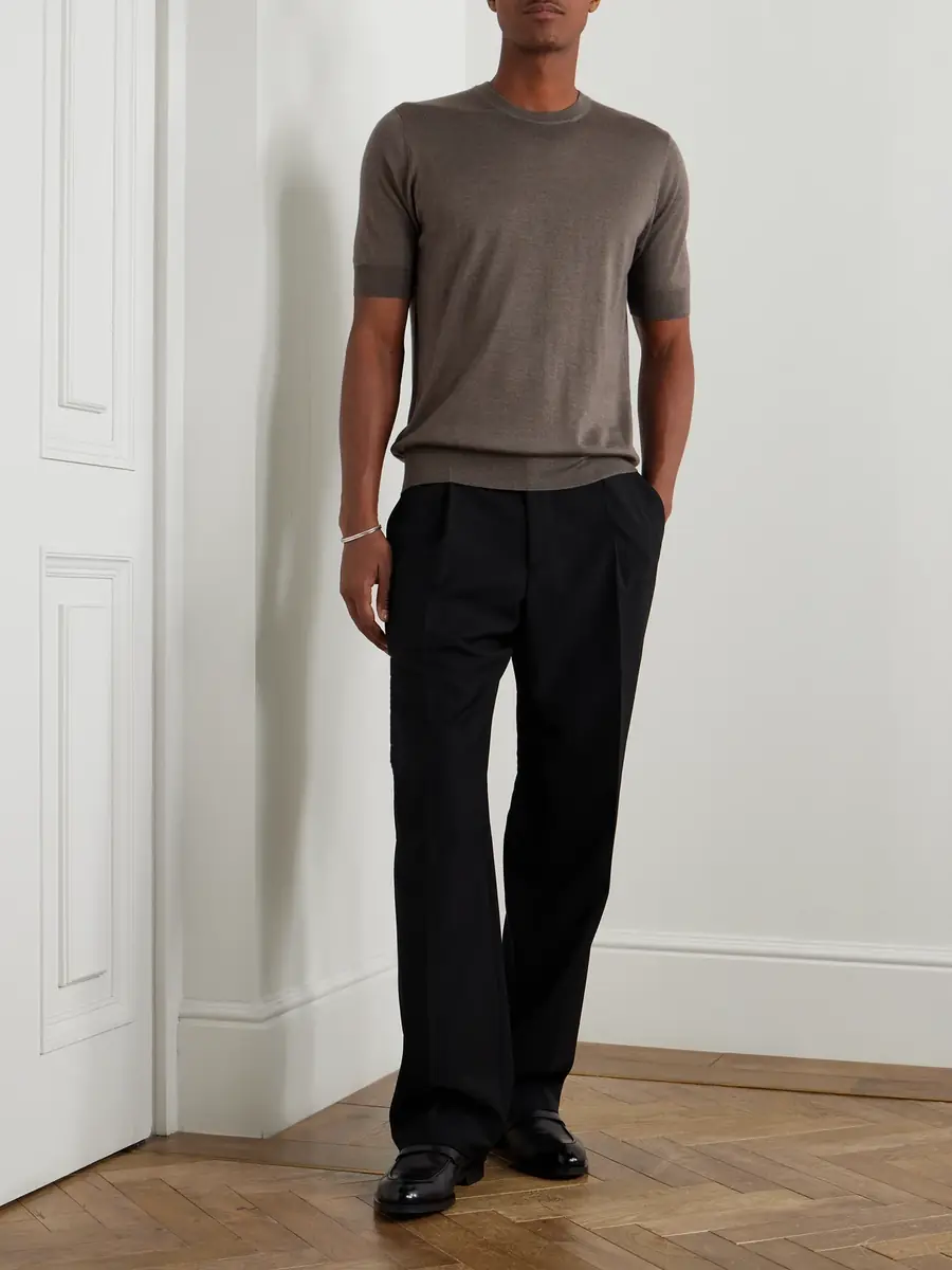 Thom Sweeney Cashmere and Silk-Blend T-Shirt - Men | Thumbnail 2