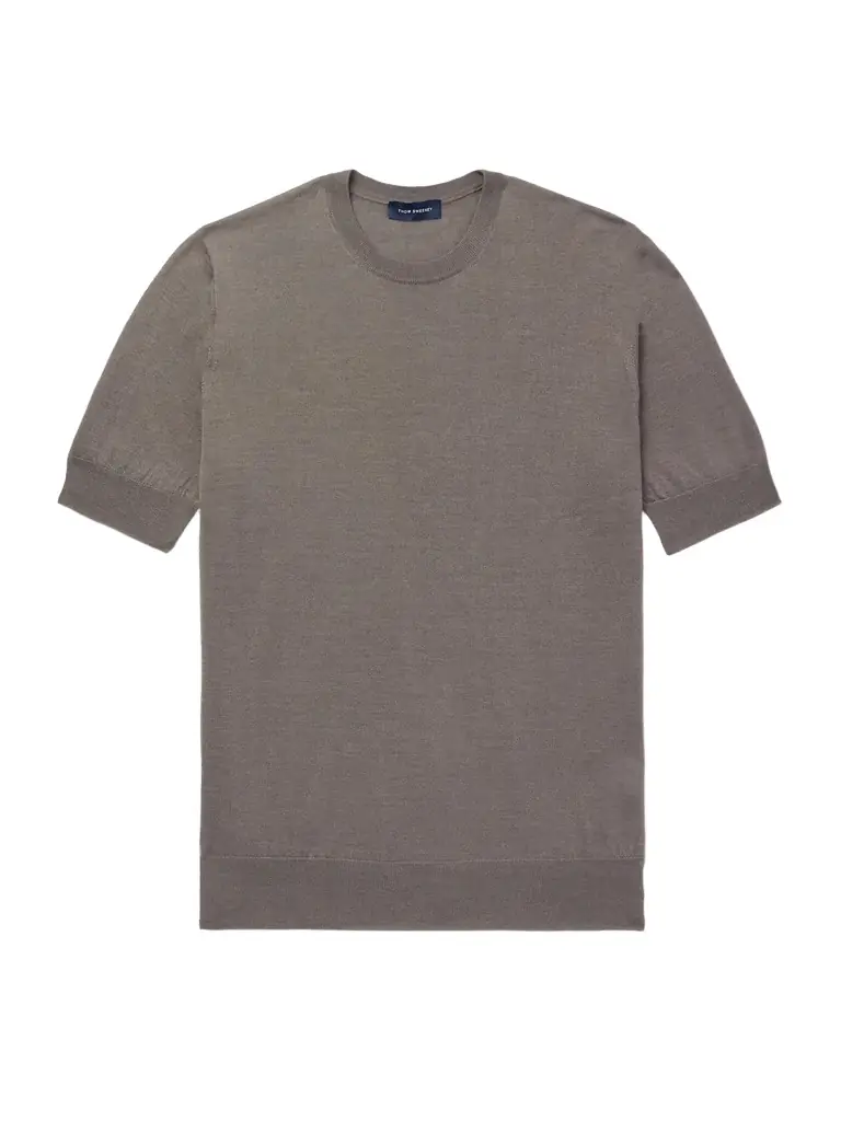 Thom Sweeney Cashmere and Silk-Blend T-Shirt - Men | Image 1 Thom Sweeney Cashmere and Silk-Blend T-Shirt - Men | Image 1