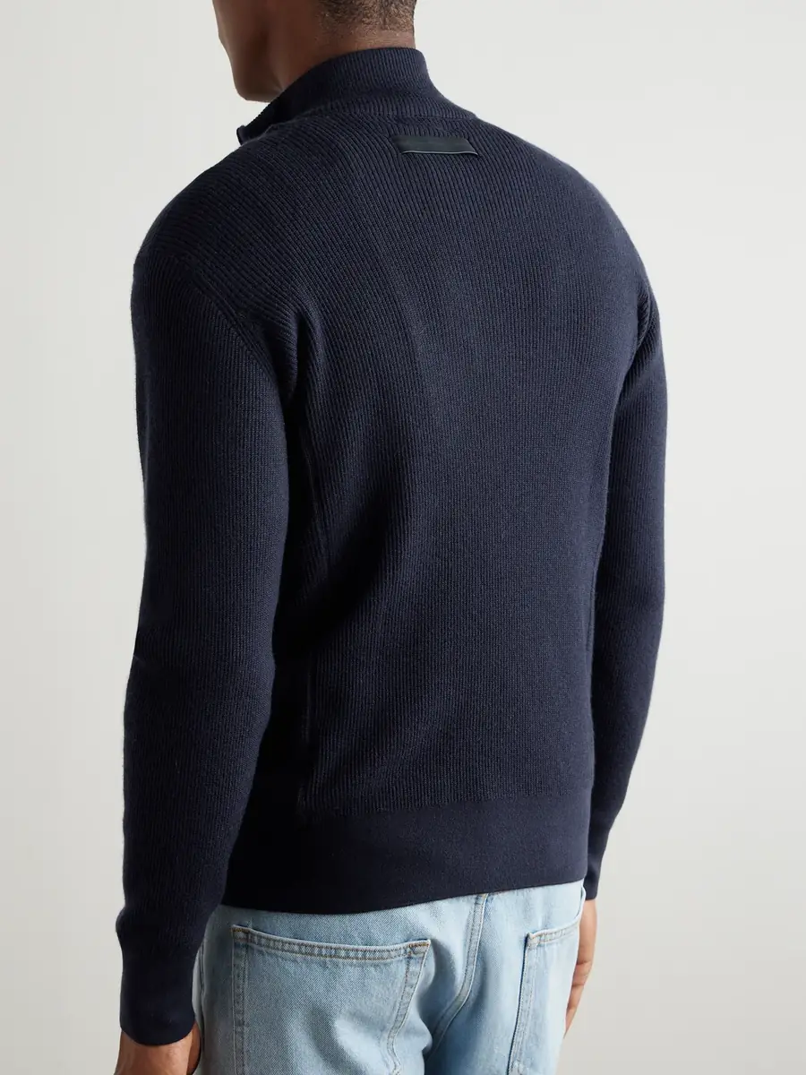 Zegna Ribbed Cashseta Zip-Up Sweater - Men | Thumbnail 3 Zegna Ribbed Cashseta Zip-Up Sweater - Men | Thumbnail 3