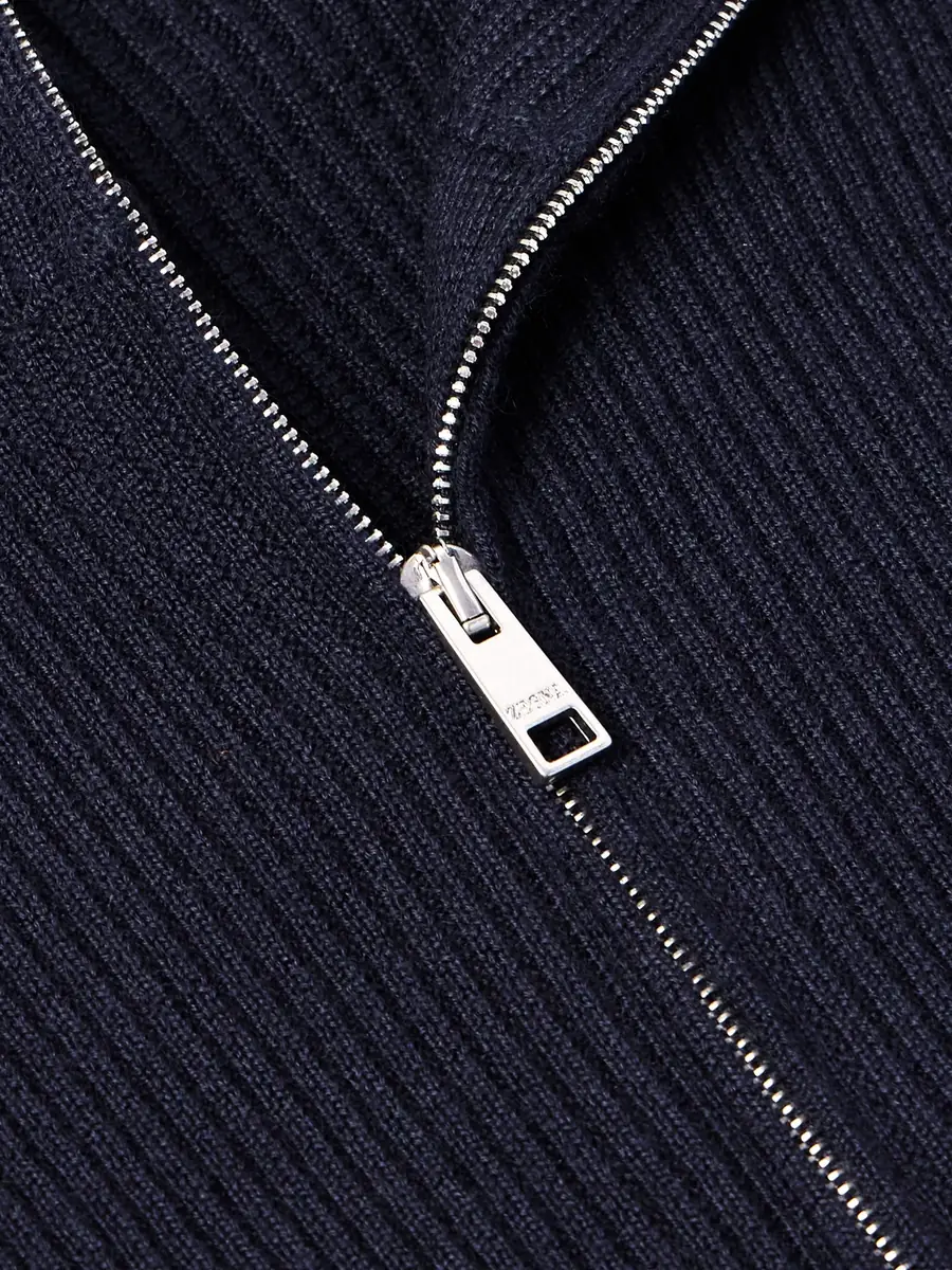 Zegna Ribbed Cashseta Zip-Up Sweater - Men | Thumbnail 4 Zegna Ribbed Cashseta Zip-Up Sweater - Men | Thumbnail 4