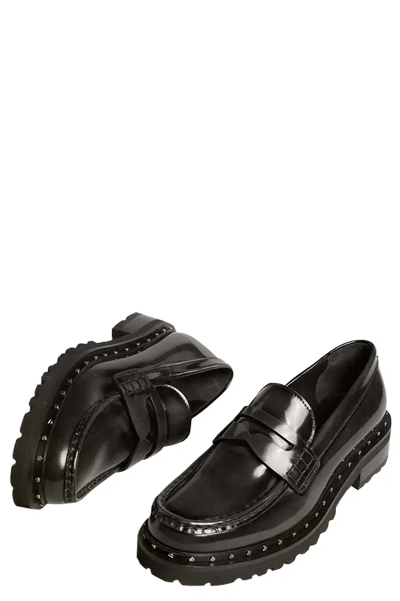 Golden Goose Chunky Loafers In Studded Black Leather | Thumbnail 3