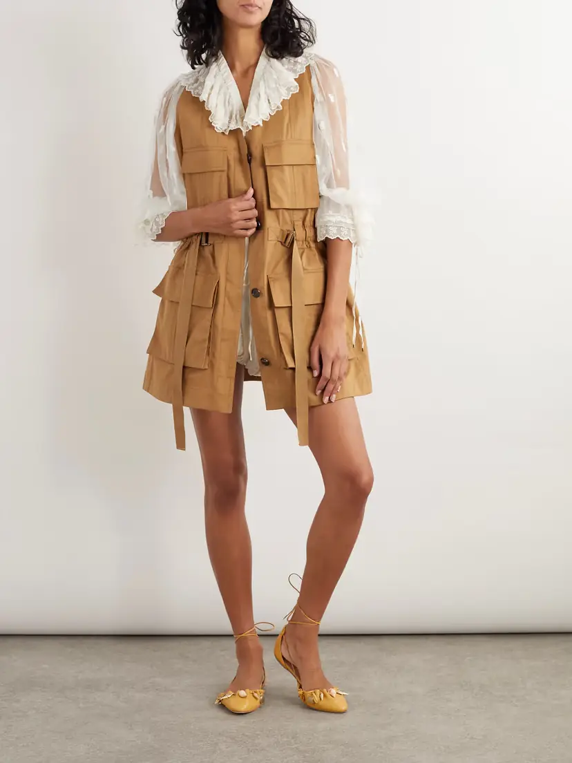 Chloé Buckled Cotton-twill Vest | Thumbnail 2