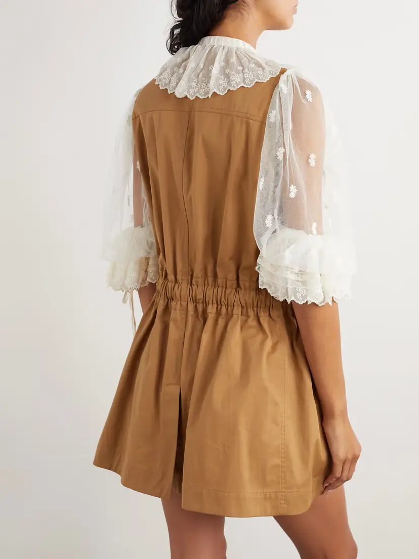 Chloé Buckled Cotton-twill Vest | Thumbnail 4