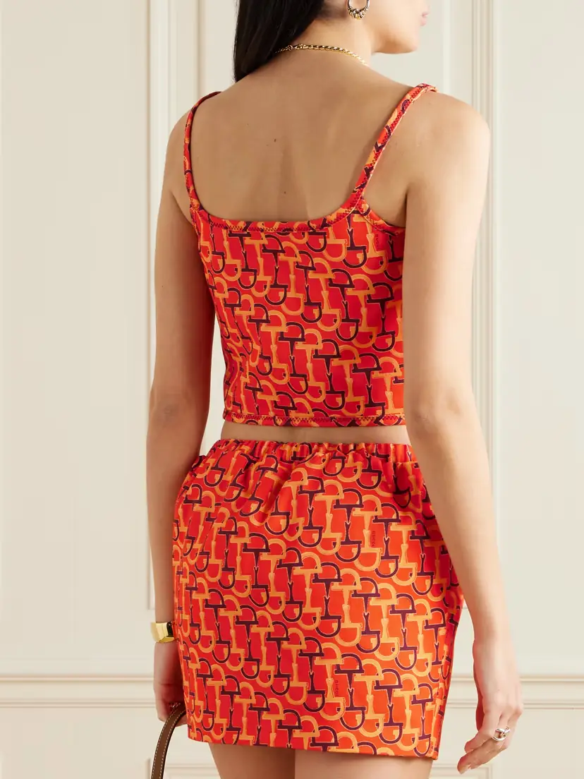 Gucci Cropped Printed Cotton-twill Top | Thumbnail 4 Gucci Cropped Printed Cotton-twill Top | Thumbnail 4