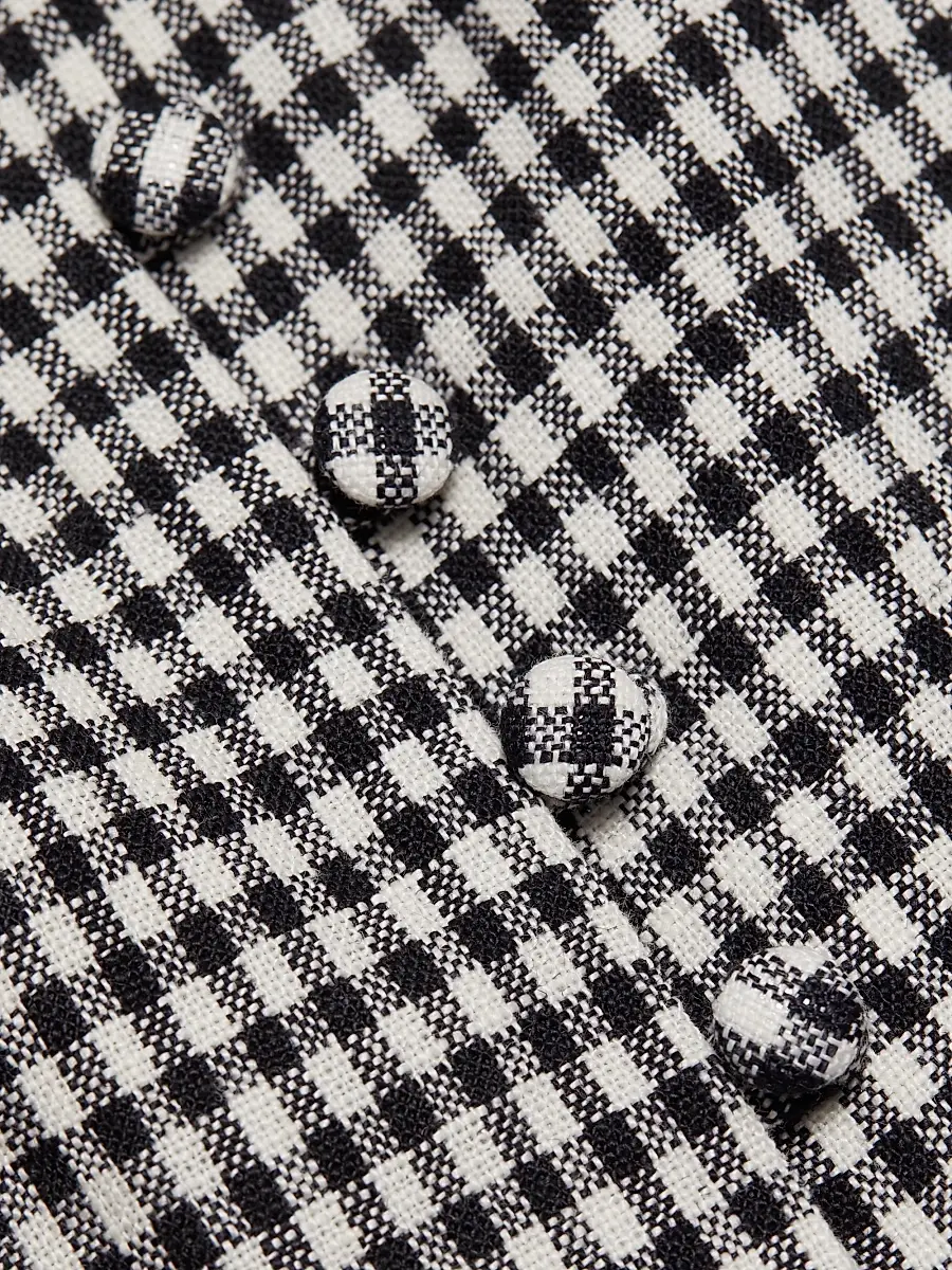 Reformation Women's Addison Gingham Linen Vest | Thumbnail 7 Reformation Women's Addison Gingham Linen Vest | Thumbnail 7