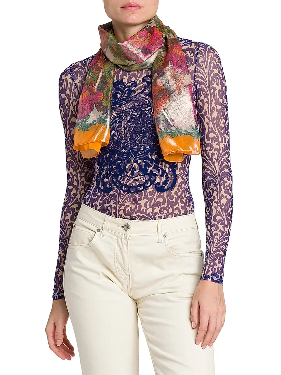 Etro Women's Tosca Floral Silk Scarf - Stampafdobianco | Image 1 Etro Women's Tosca Floral Silk Scarf - Stampafdobianco | Image 1