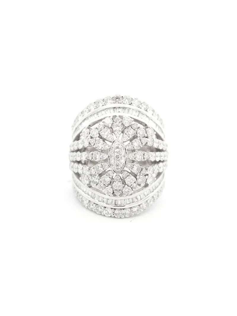3.50ct Diamond 18K Gold Statement Ring