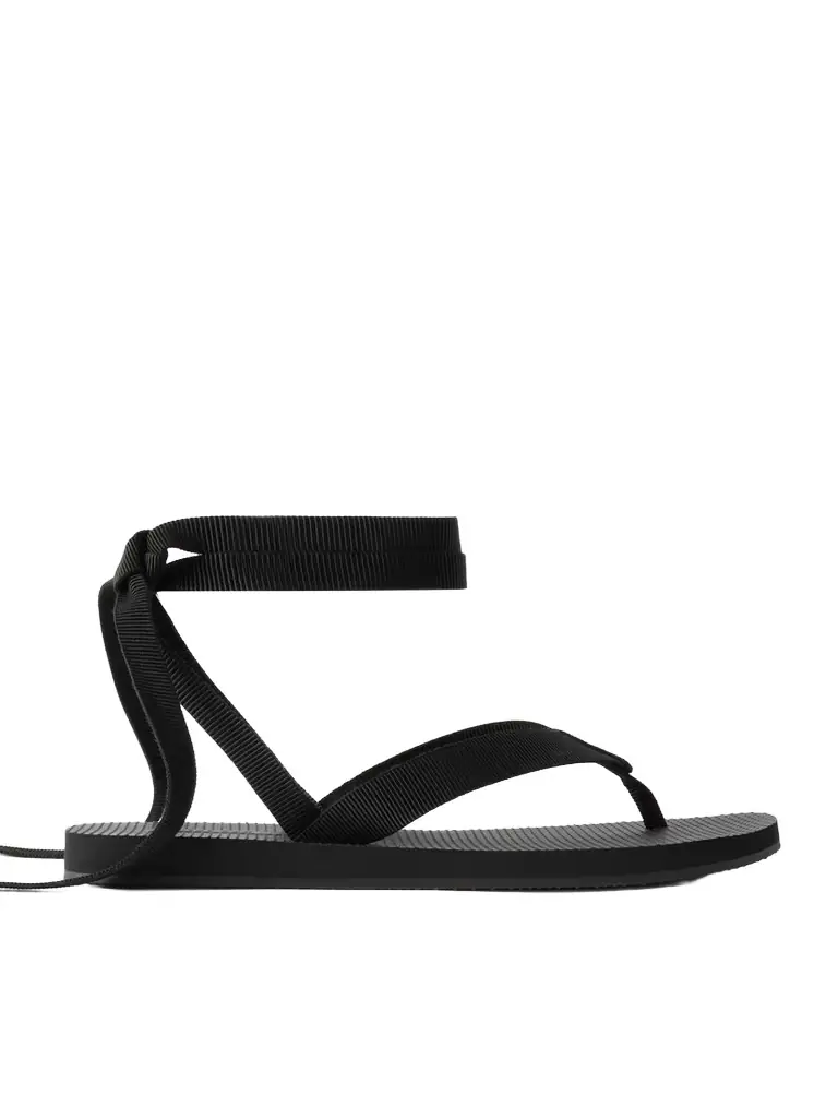The Row Dune Knot Cotton-blend Grosgrain Sandals