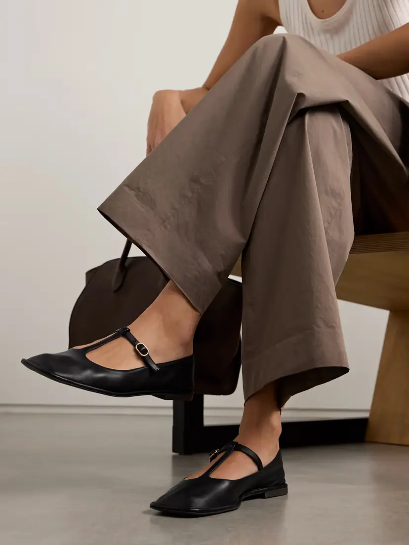 The Row Leather Mary Jane Ballet Flats | Thumbnail 2