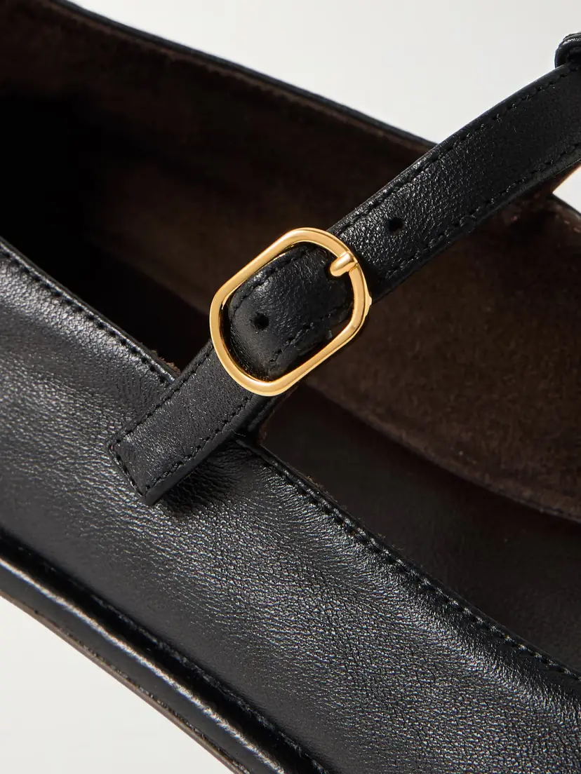 The Row Leather Mary Jane Ballet Flats | Thumbnail 4