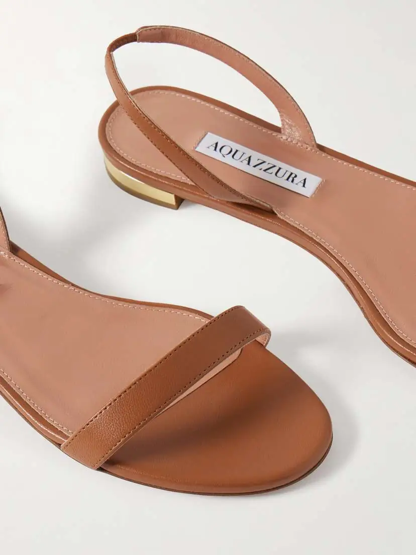 Aquazzura So Nude Leather Slingback Sandals | Thumbnail 4