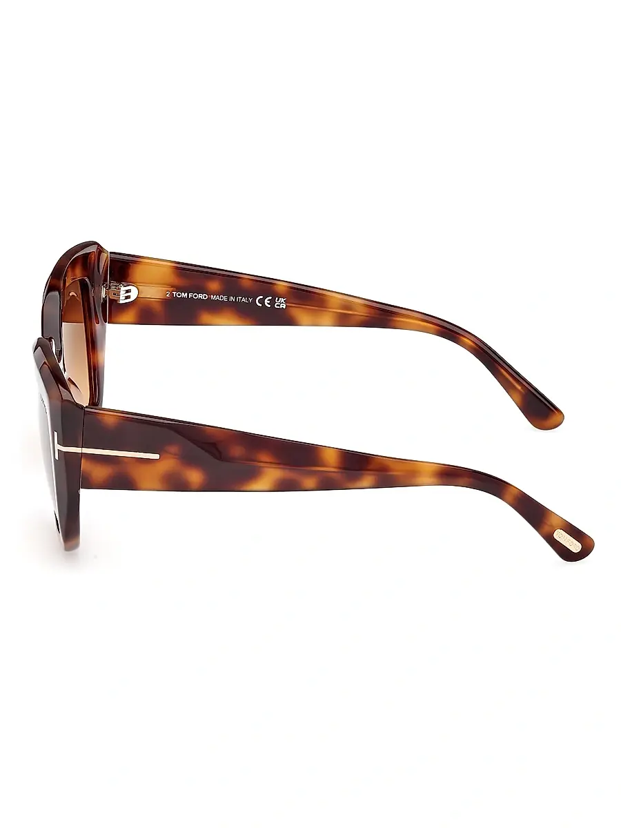 TOM FORD Women's Saltzman 53MM Butterfly Sunglasses - Brown Dark Havana | Thumbnail 3 TOM FORD Women's Saltzman 53MM Butterfly Sunglasses - Brown Dark Havana | Thumbnail 3