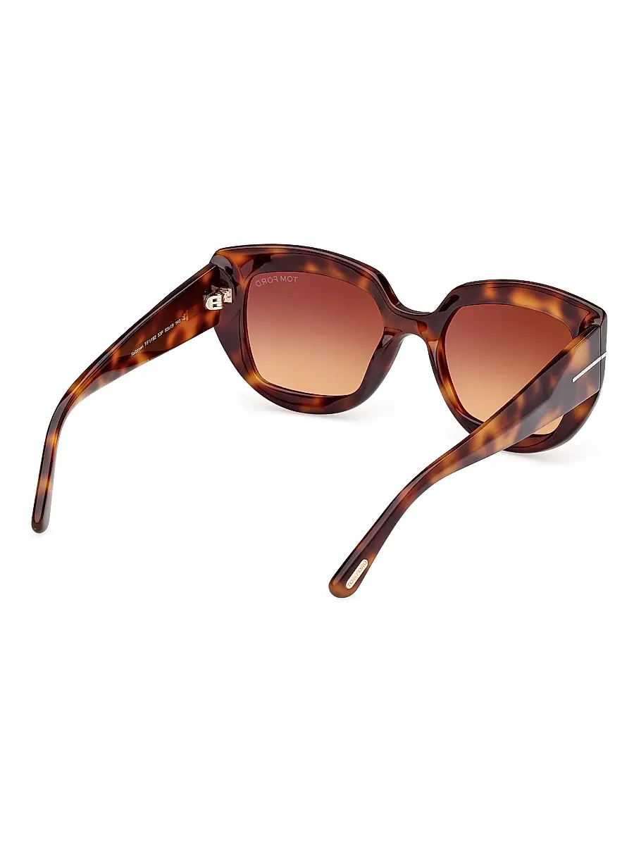 TOM FORD Women's Saltzman 53MM Butterfly Sunglasses - Brown Dark Havana | Thumbnail 6 TOM FORD Women's Saltzman 53MM Butterfly Sunglasses - Brown Dark Havana | Thumbnail 6
