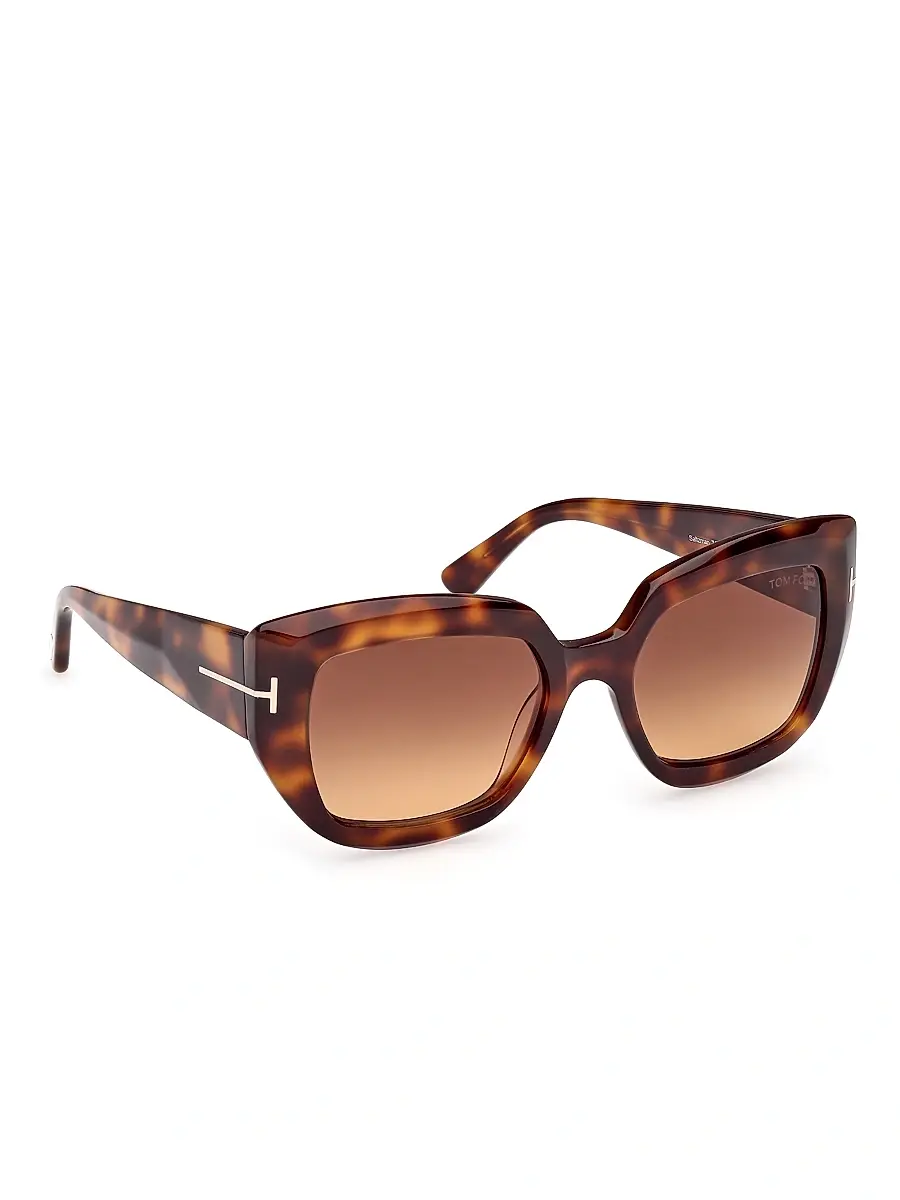 TOM FORD Women's Saltzman 53MM Butterfly Sunglasses - Brown Dark Havana | Thumbnail 8 TOM FORD Women's Saltzman 53MM Butterfly Sunglasses - Brown Dark Havana | Thumbnail 8