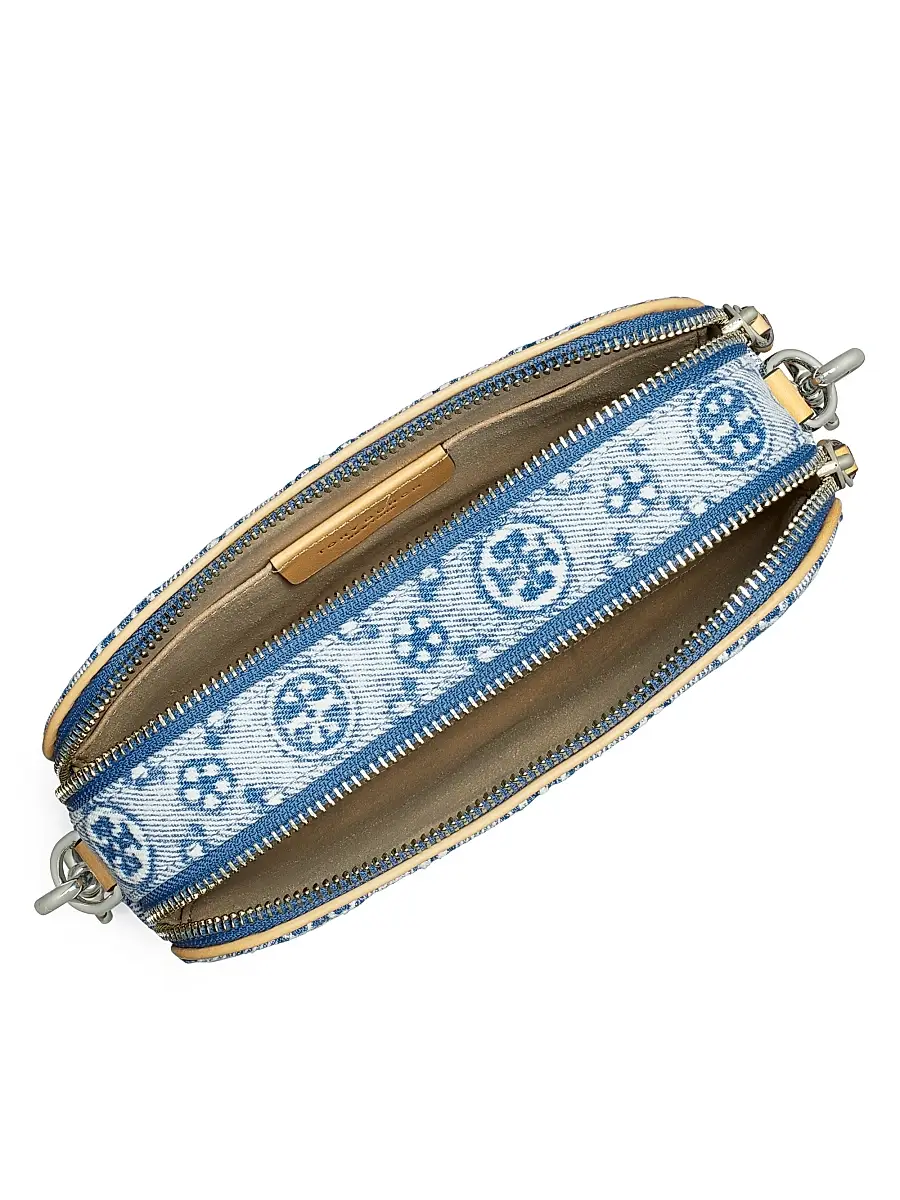 Tory Burch Women's Miller Monogram Denim Crossbody Bag | Thumbnail 3 Tory Burch Women's Miller Monogram Denim Crossbody Bag | Thumbnail 3