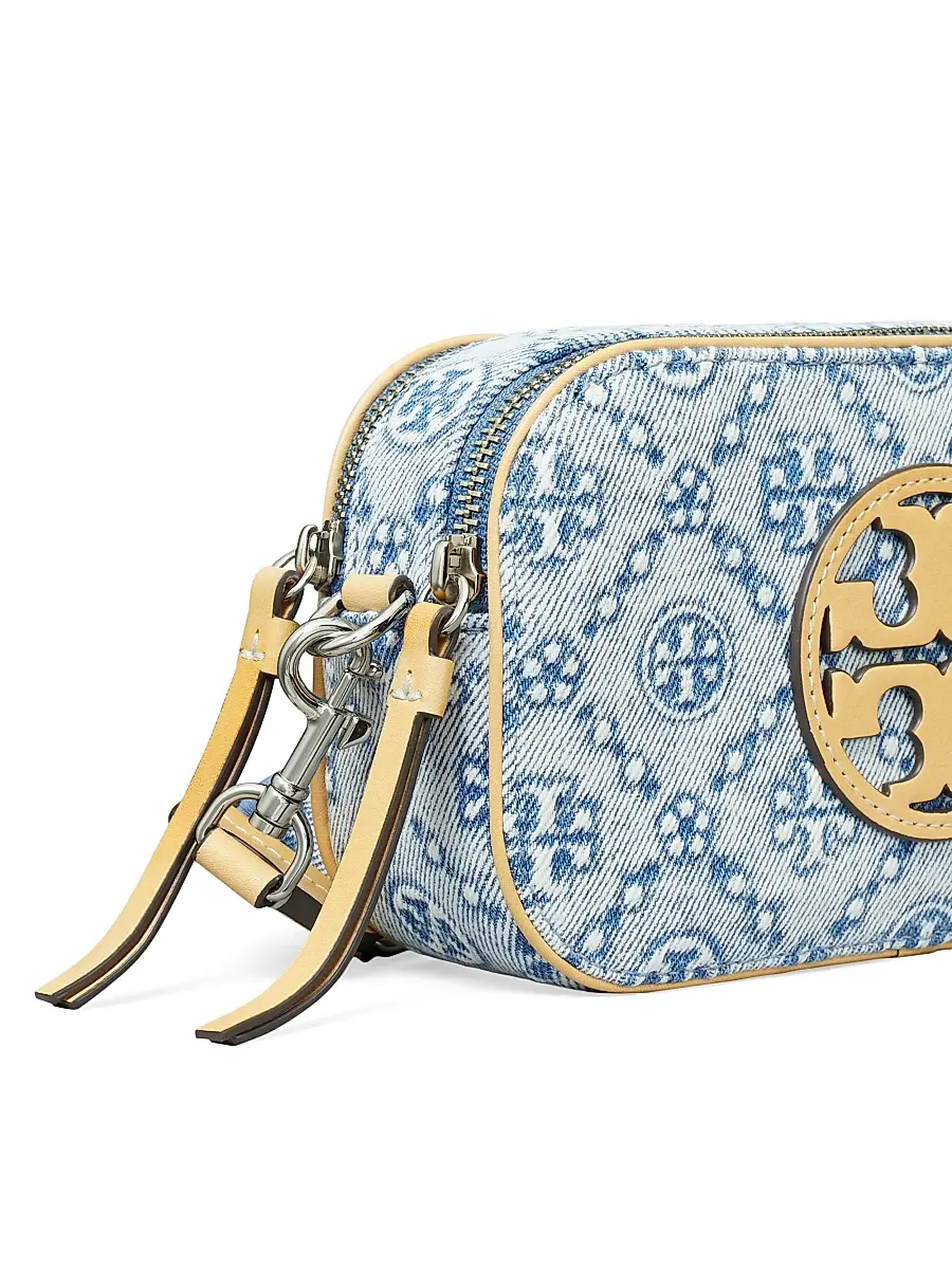 Tory Burch Women's Miller Monogram Denim Crossbody Bag | Thumbnail 5 Tory Burch Women's Miller Monogram Denim Crossbody Bag | Thumbnail 5