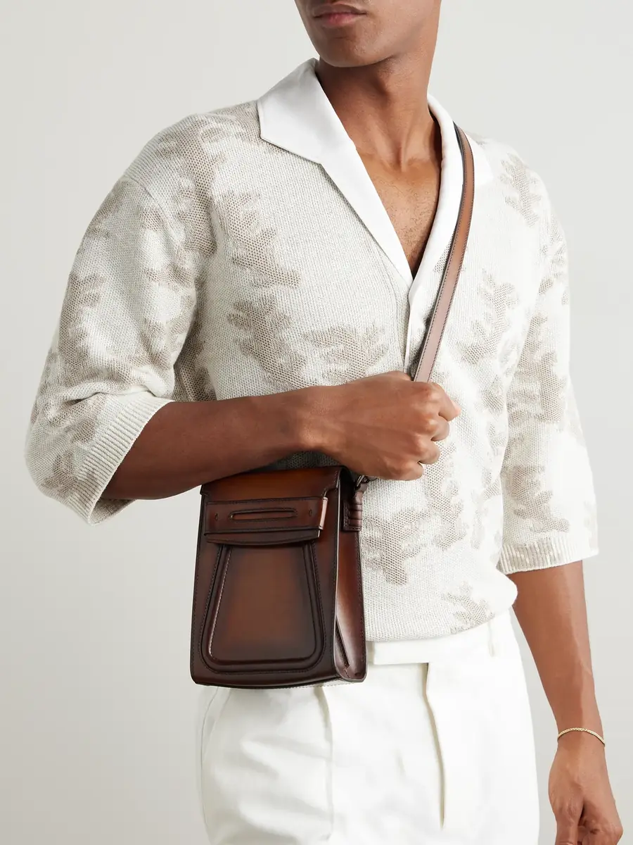 Berluti Andy Venezia Leather Phone Pouch - Men | Thumbnail 2 Berluti Andy Venezia Leather Phone Pouch - Men | Thumbnail 2