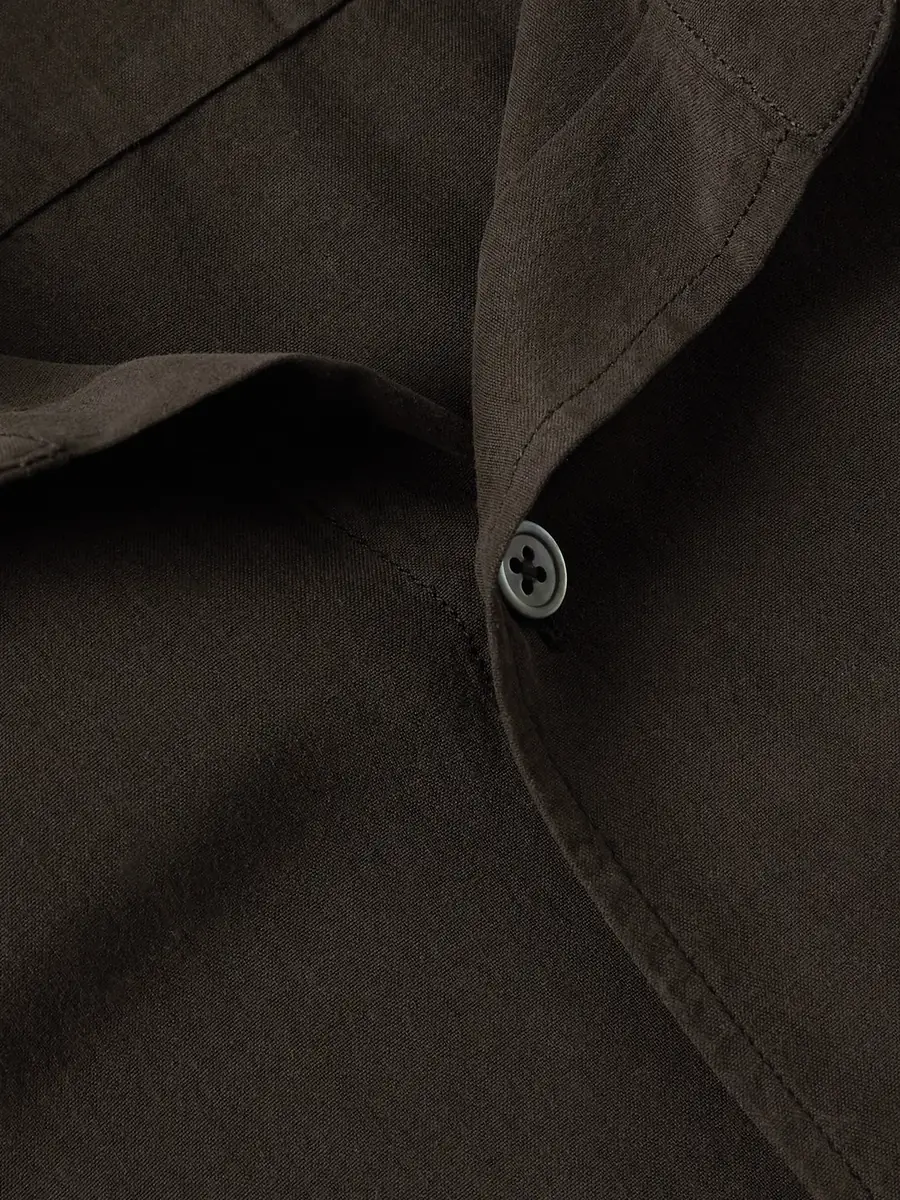 Zegna Garment-Dyed Brushed-Silk Shirt - Men | Thumbnail 5