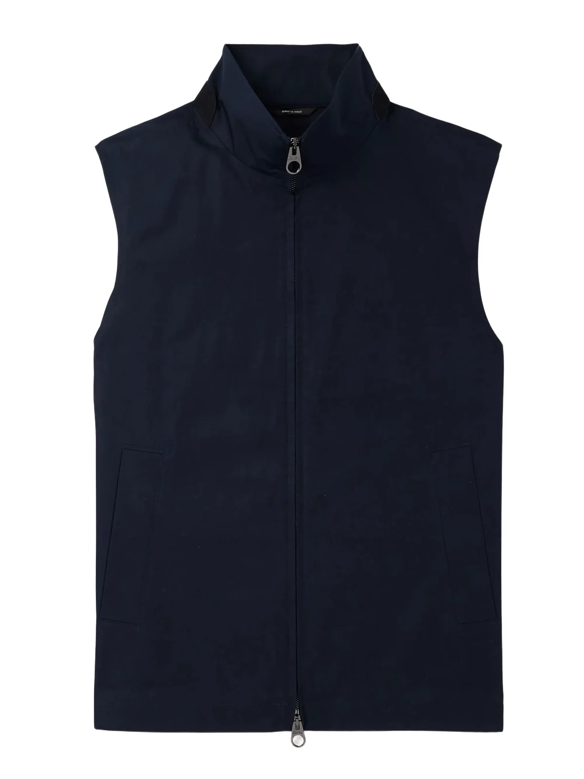 Landon Suede-Trimmed Cotton-Satin Gilet - Men Landon Suede-Trimmed Cotton-Satin Gilet - Men