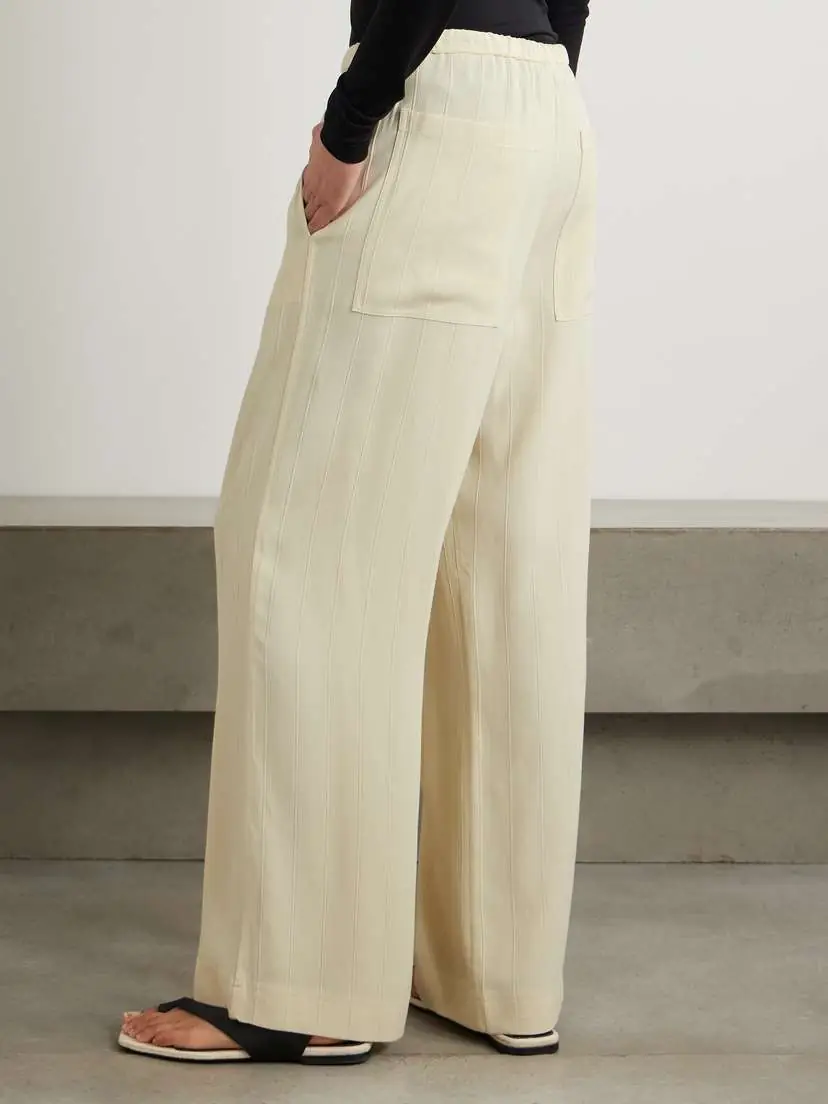 TOTEME Striped Jacquard Wide-leg Pants | Thumbnail 3 TOTEME Striped Jacquard Wide-leg Pants | Thumbnail 3