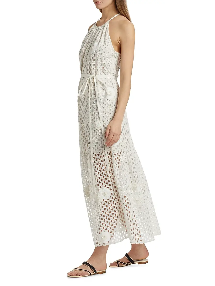 Marie Oliver Women's Adley Eyelet Mesh Tank Maxi Dress | Thumbnail 4