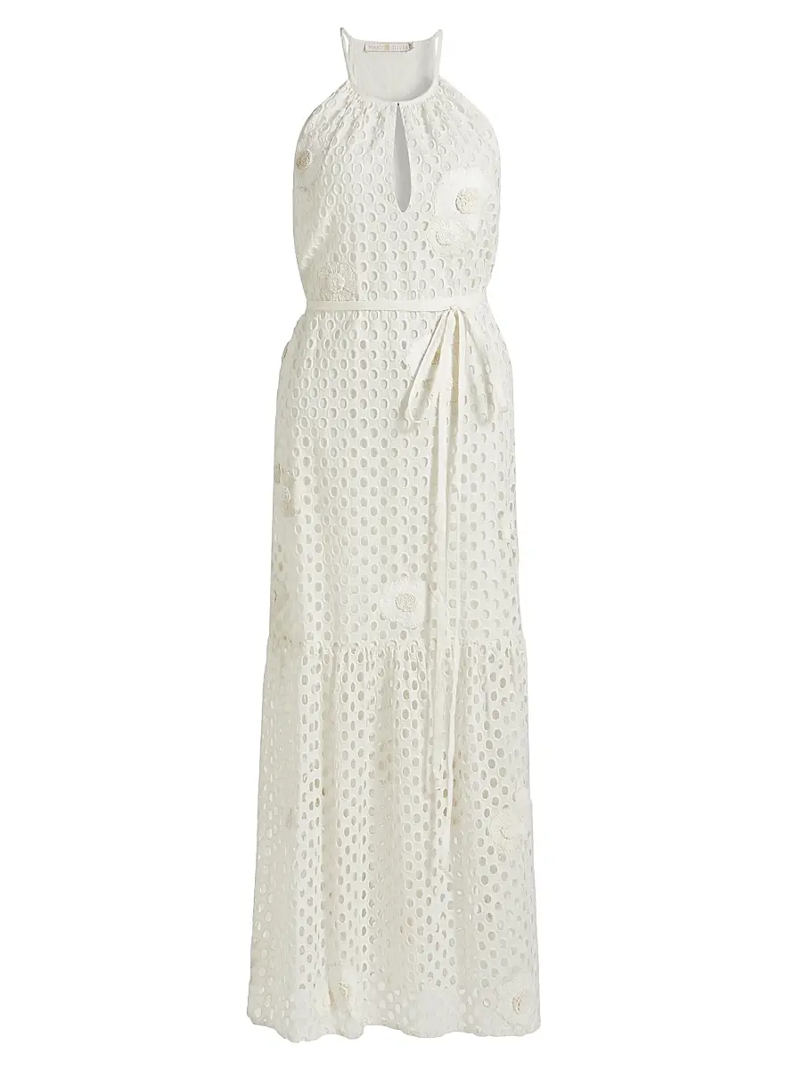 Marie Oliver Women's Adley Eyelet Mesh Tank Maxi Dress