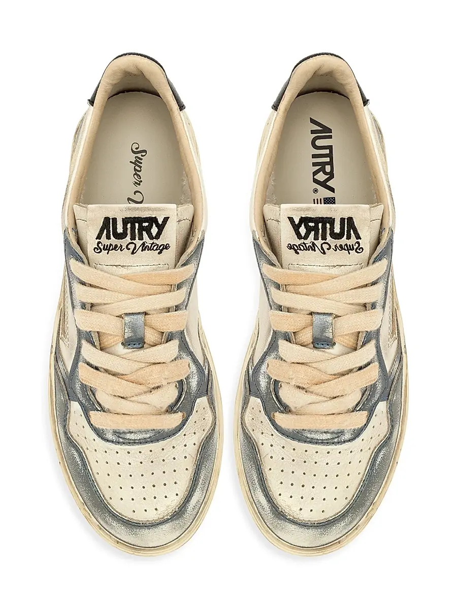 Autry Women's Super Vintage Low-Top Sneakers - Sky Black | Thumbnail 4 Autry Women's Super Vintage Low-Top Sneakers - Sky Black | Thumbnail 4