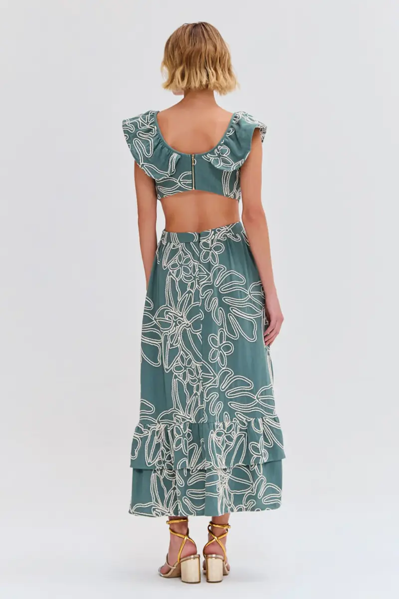 PatBo ASAS LINEN FLUTTER MIDI DRESS | Thumbnail 4 PatBo ASAS LINEN FLUTTER MIDI DRESS | Thumbnail 4