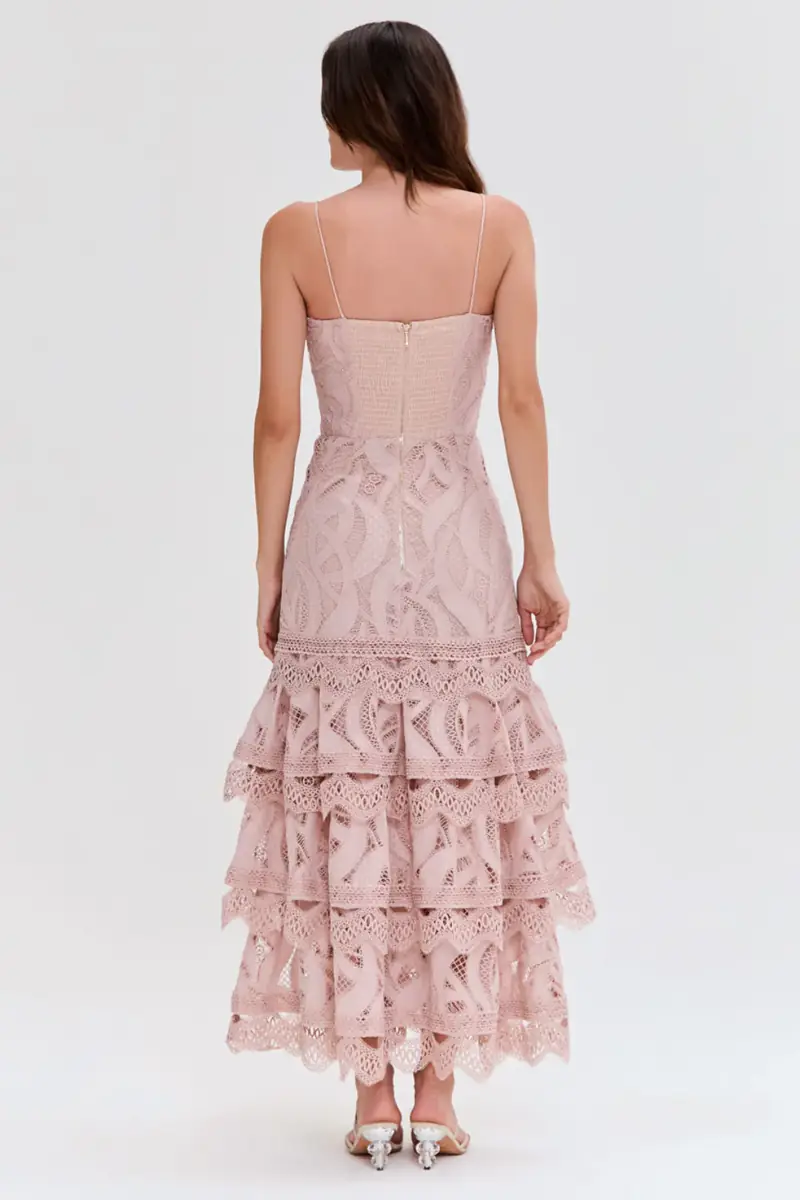 PatBo AURA LACE FLUTTER MIDI DRESS | Thumbnail 3