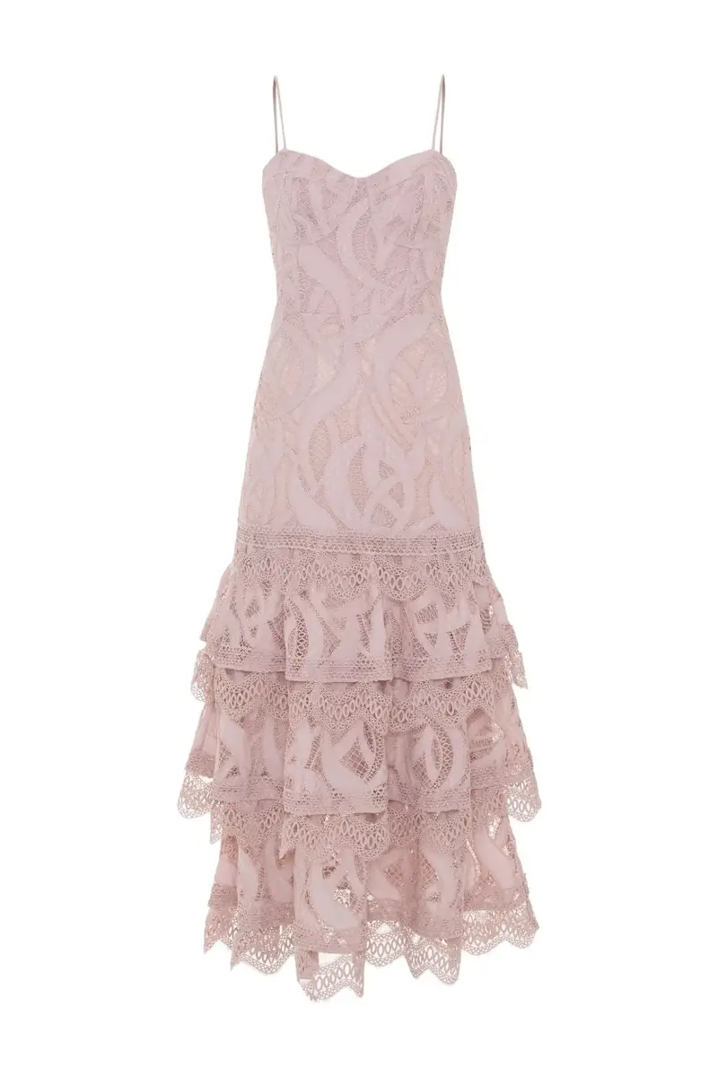 PatBo AURA LACE FLUTTER MIDI DRESS | Thumbnail 4