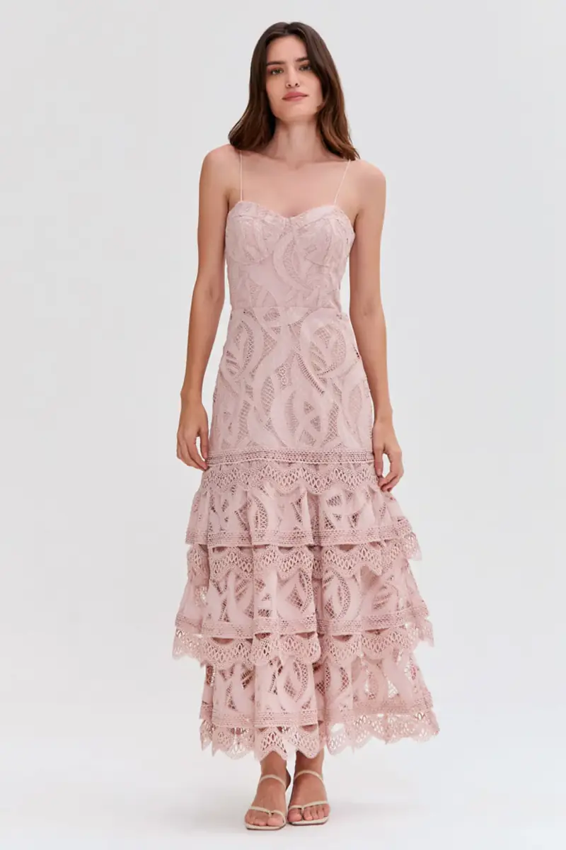 PatBo AURA LACE FLUTTER MIDI DRESS | Thumbnail 5