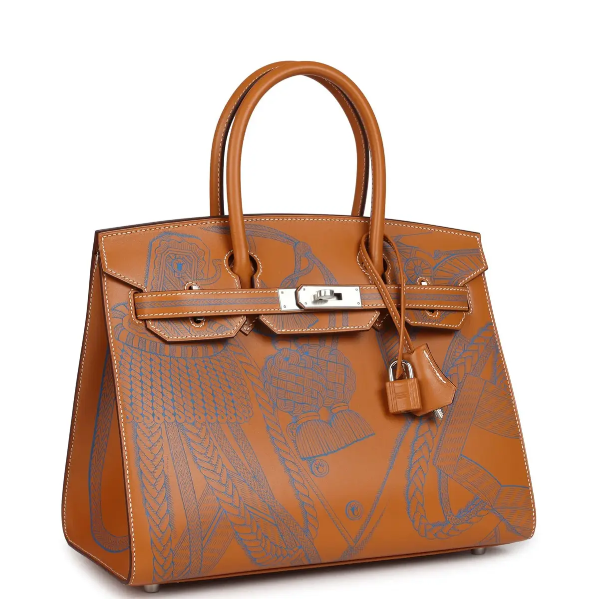 HERMÈS Hermes Birkin Sellier 30 "Zouaves Et Dragons" Naturel Sable Butler Palladium Hardware | Thumbnail 2 HERMÈS Hermes Birkin Sellier 30 "Zouaves Et Dragons" Naturel Sable Butler Palladium Hardware | Thumbnail 2