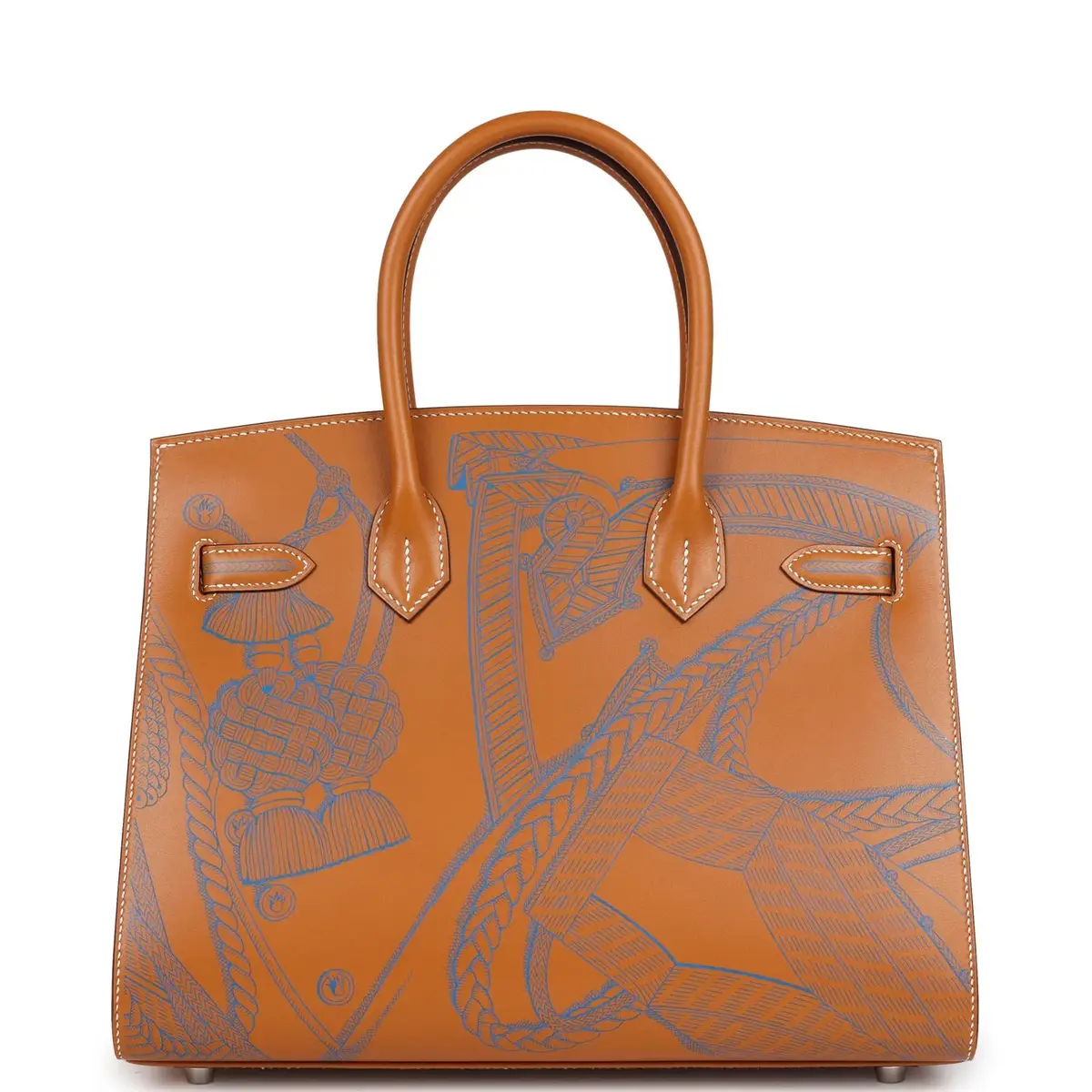 HERMÈS Hermes Birkin Sellier 30 "Zouaves Et Dragons" Naturel Sable Butler Palladium Hardware | Thumbnail 4 HERMÈS Hermes Birkin Sellier 30 "Zouaves Et Dragons" Naturel Sable Butler Palladium Hardware | Thumbnail 4